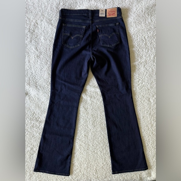 Levi's Women's 725 High Rise Bootcut Jeans Dark Blue Wash Size 33 New with Tags - Picture 1 of 12